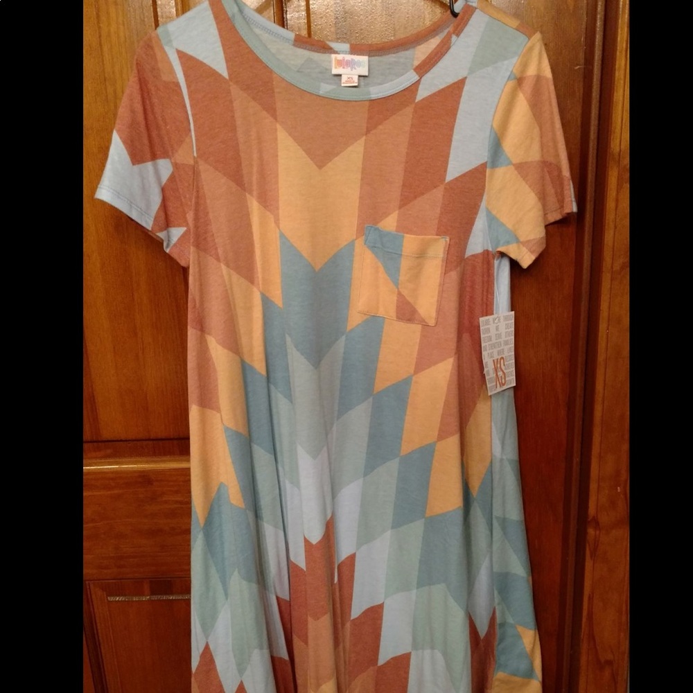 LuLaRoe Gorgeous Aztec Unicorn Carly SZ XS